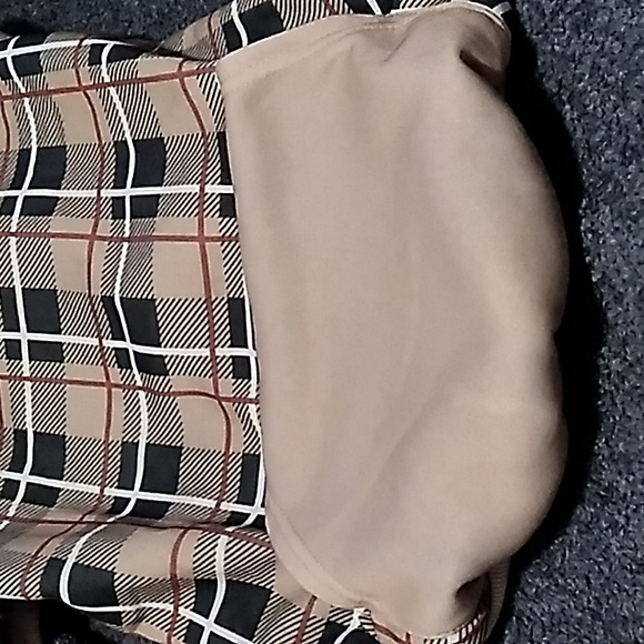 Expawlorer Pet Hoodie size Large tan, black, Red squares - Picture 6 of 6